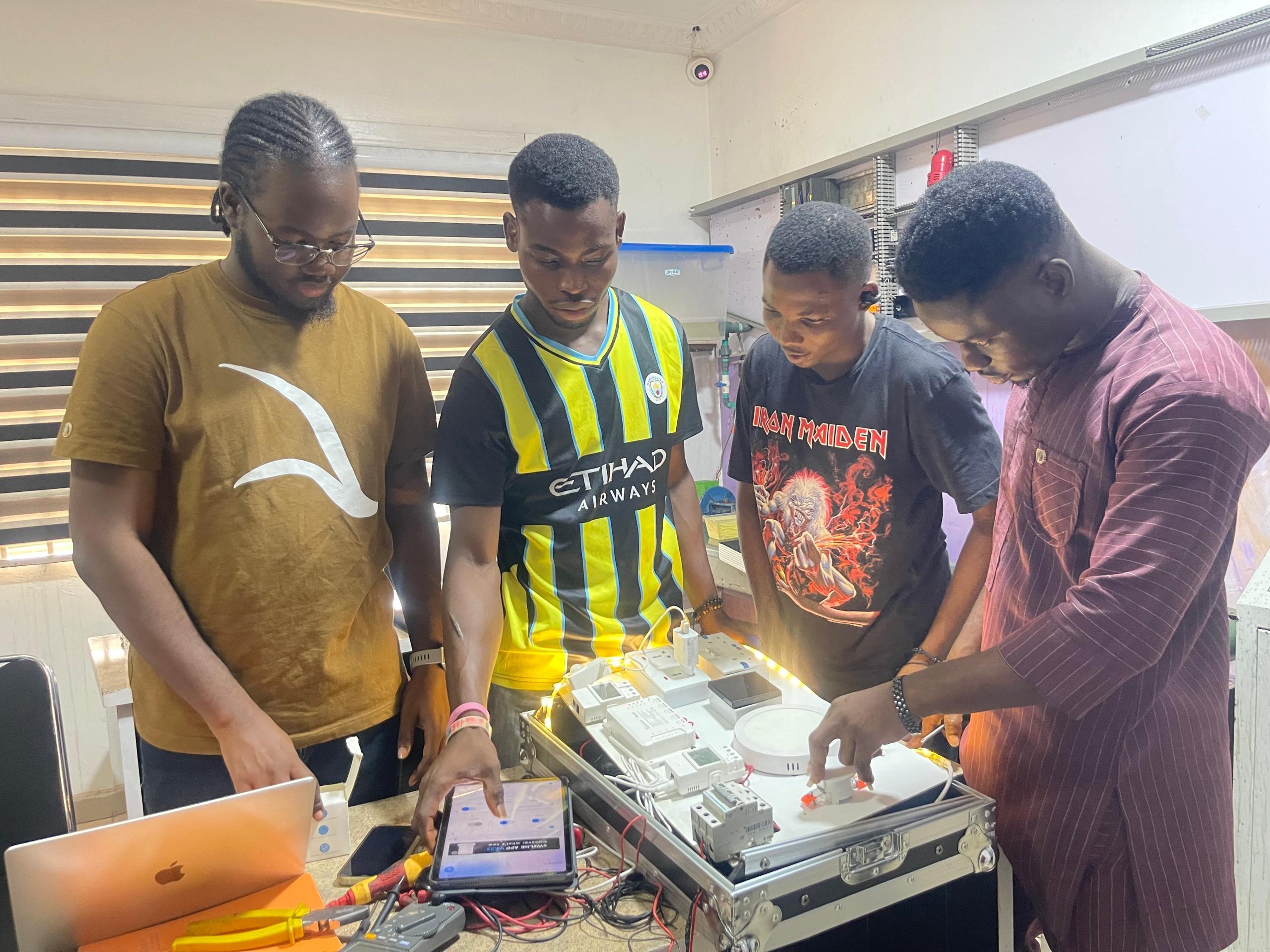 Students working on practical exercises